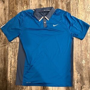 Nike Men's Blue Performance Polo Shirt Tiger Woods